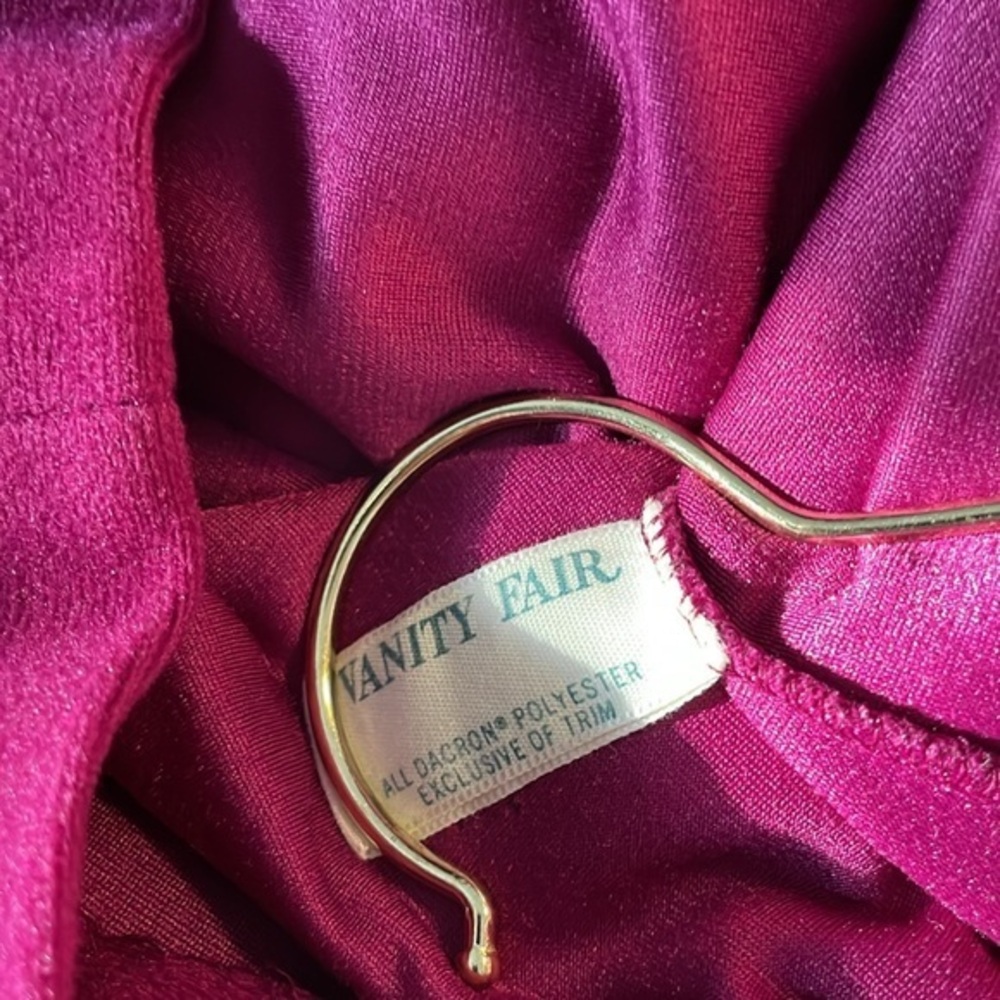Vanity Fair Vintage Pinkish Purple House Coat Robe with Pockets‎ Zip Up - Picture 4 of 6